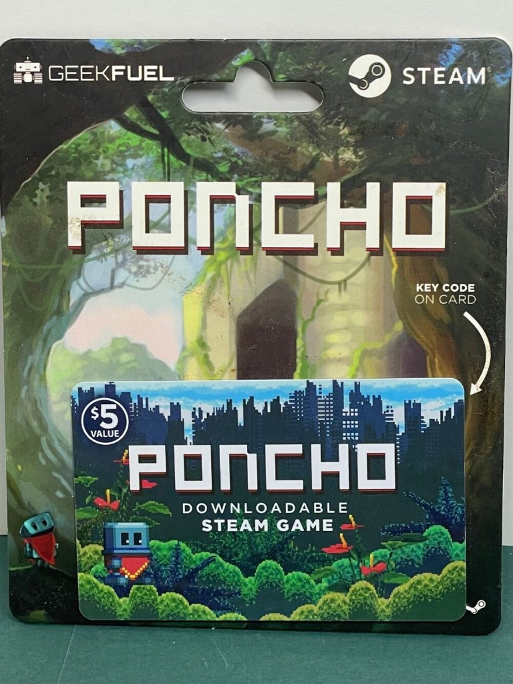 Geek fuel exclusive game code steam downloadable poncho key code on card.